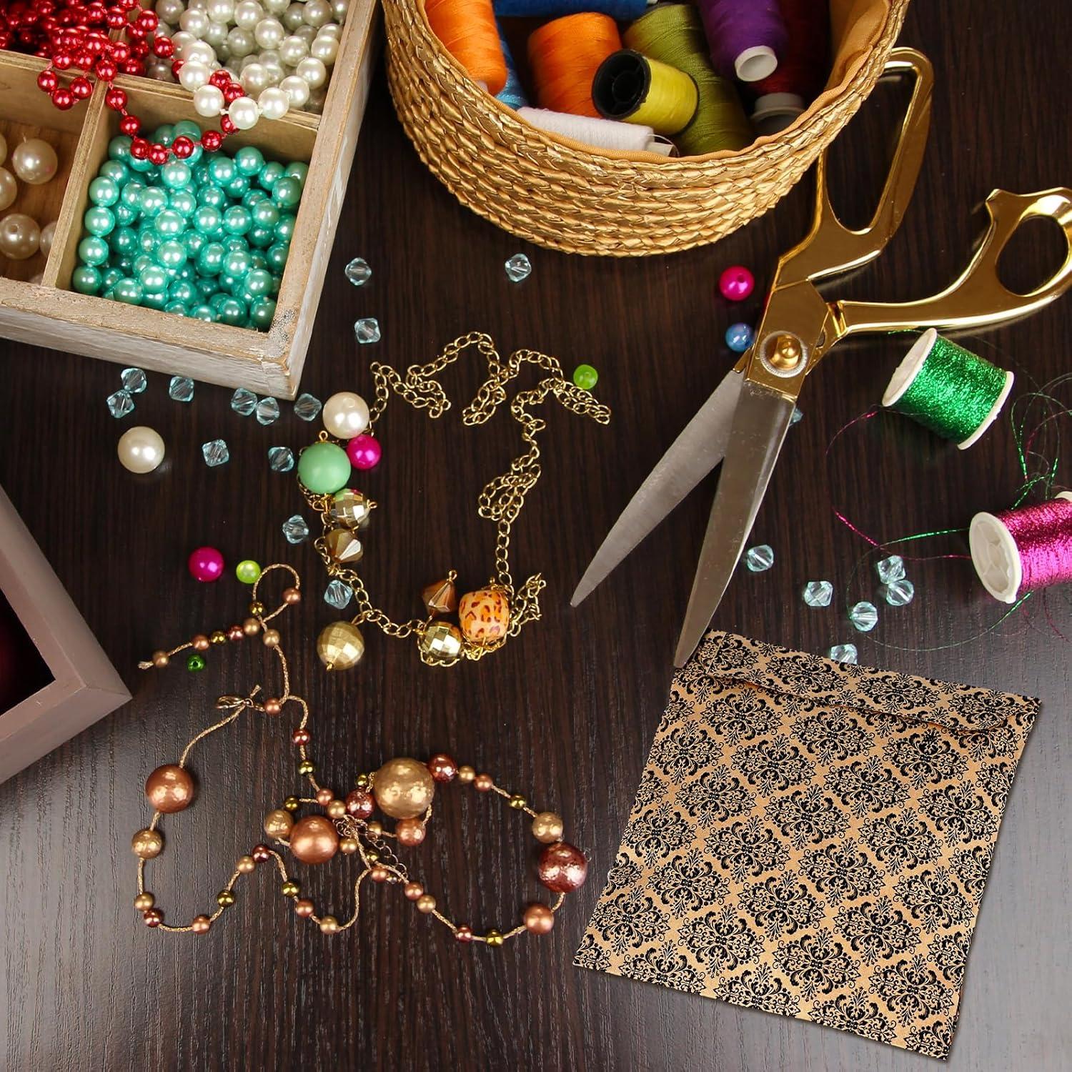 200 Bolsas de Joyería de Papel Kraft Damask 7.62 x 10.16 cm