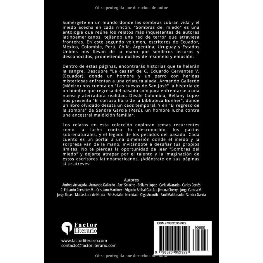 Sombras del miedo: Relatos de terror Latinoamericano Volumen 2 (Spanish Edition)