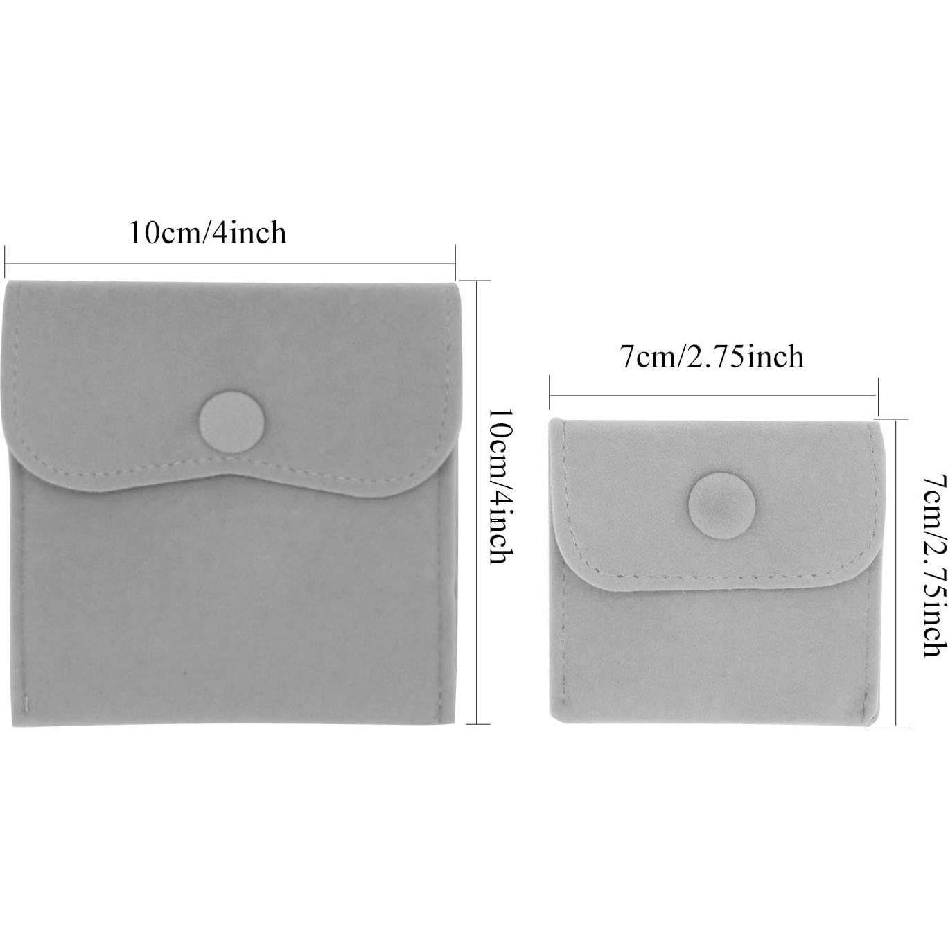 Paquete de 10 Bolsas de Almacenamiento de Joyas Hsiwto Gris