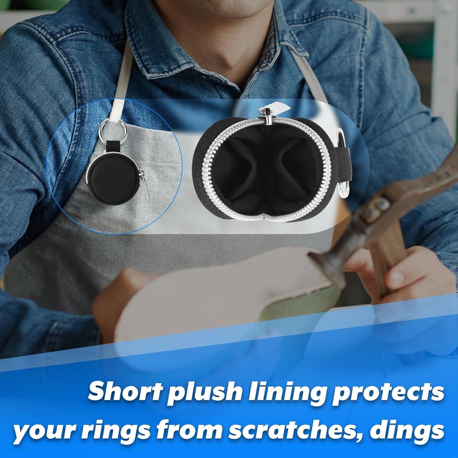 Estuche Organizador de Anillos Portátil Homakover Negro 12.7 cm