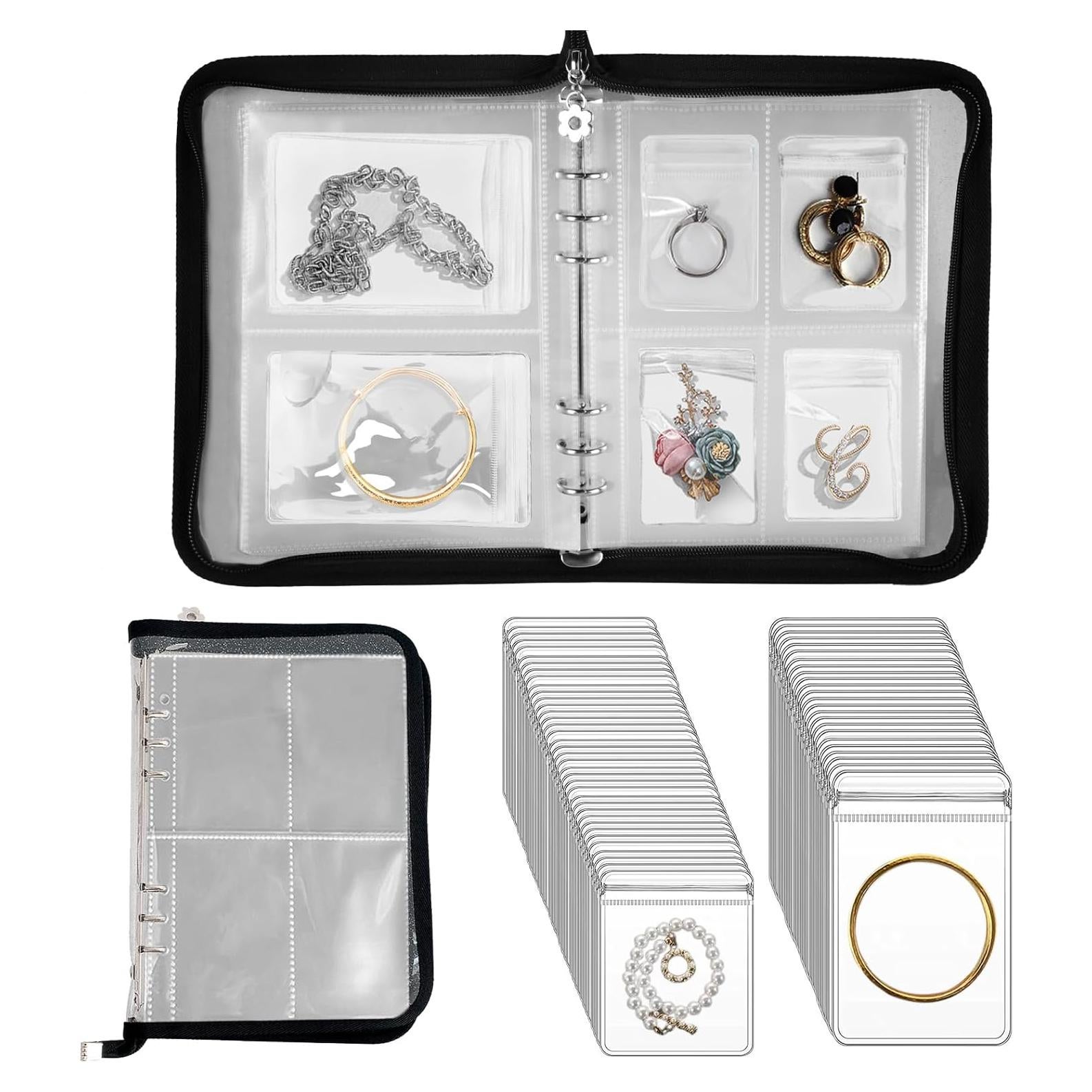 Organizador de Joyería Uprony Negro 120 Compartimentos PVC