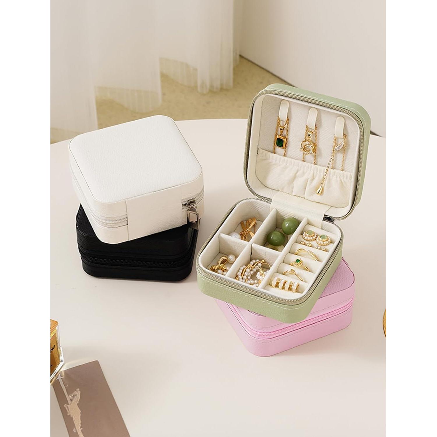 Estuche de Joyería SLOZO Verde Portátil 9.9x9.9x5.1cm