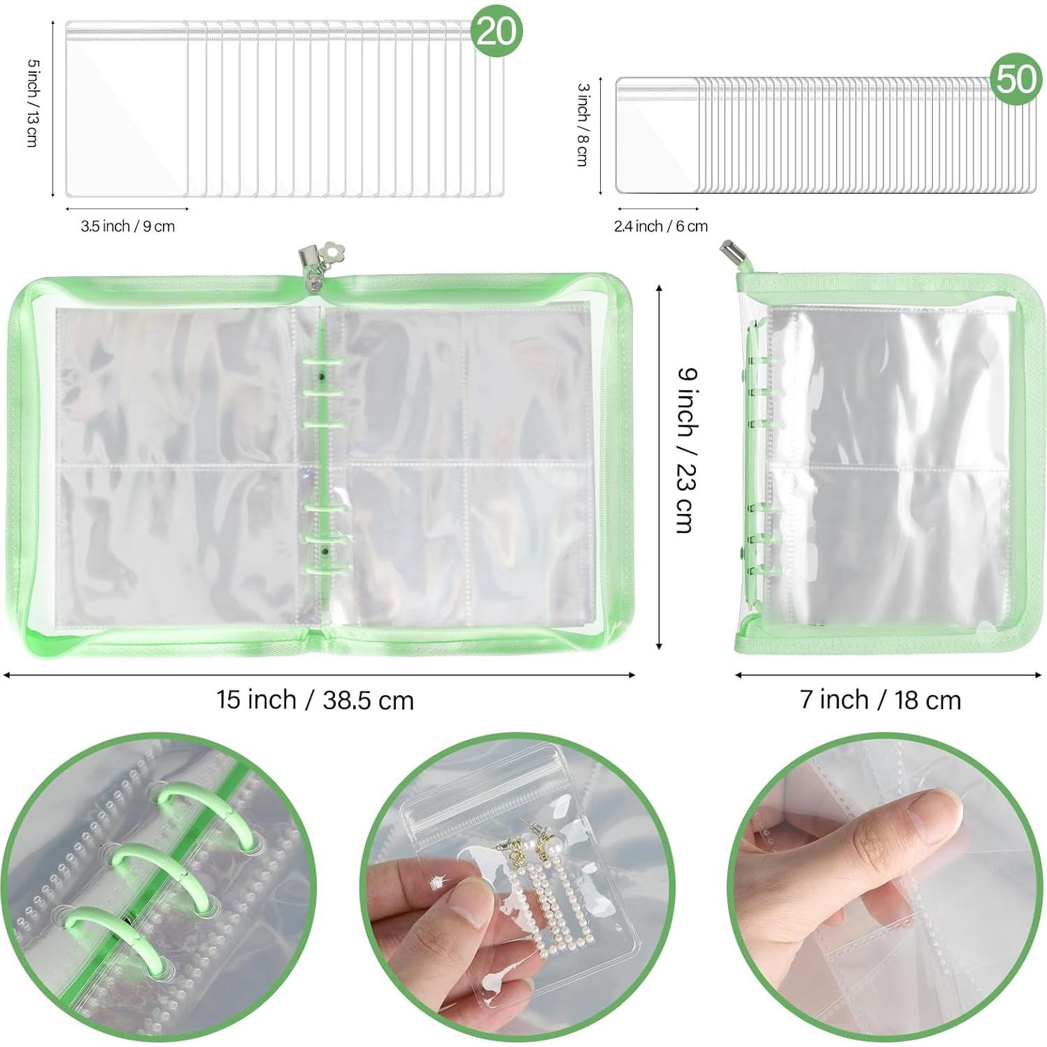 Estuche Organizador de Joyería KUKUVR Verde 140 Rejillas