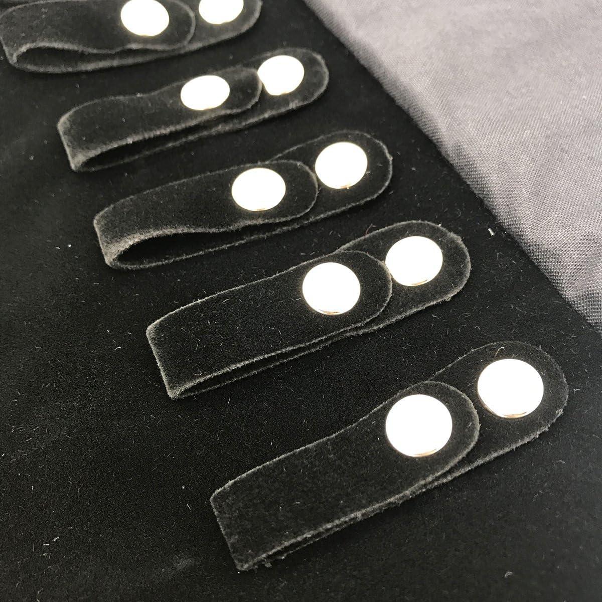 Organizador de Joyas de Viaje UnionPlus Terciopelo Negro 16 Compartimentos