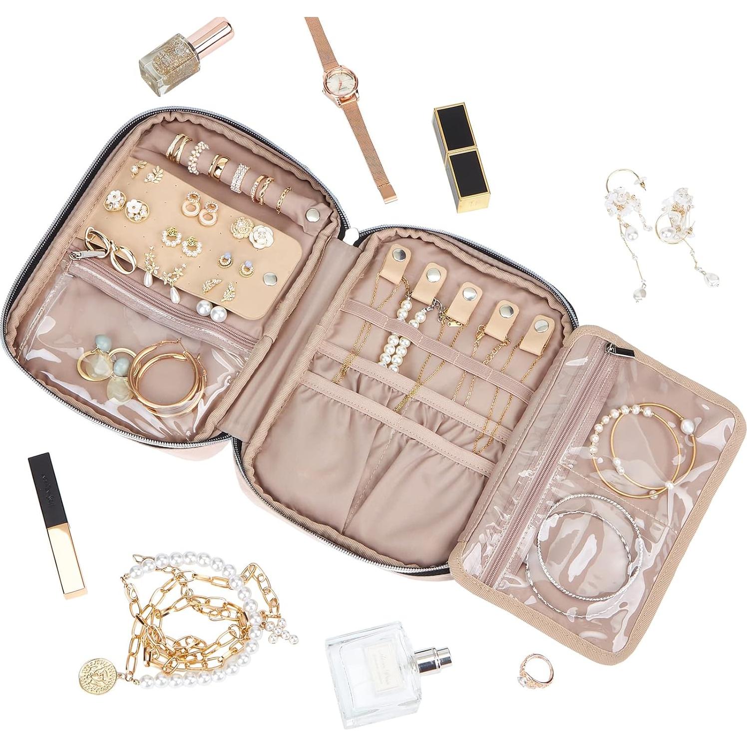 Organizador de Joyería de Viaje BELALIFE Rosa 24.1x16.5cm