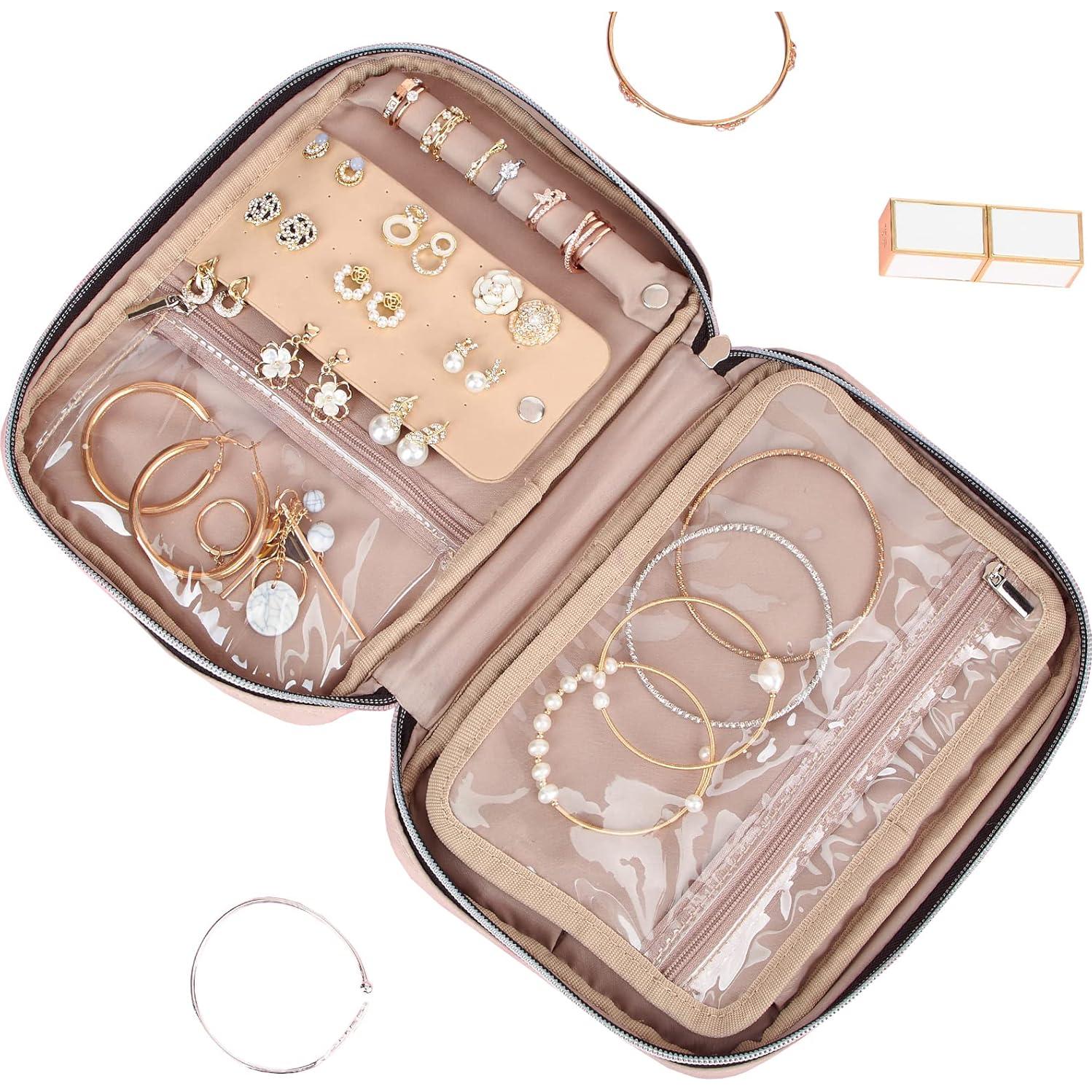 Organizador de Joyería de Viaje BELALIFE Rosa 24.1x16.5cm