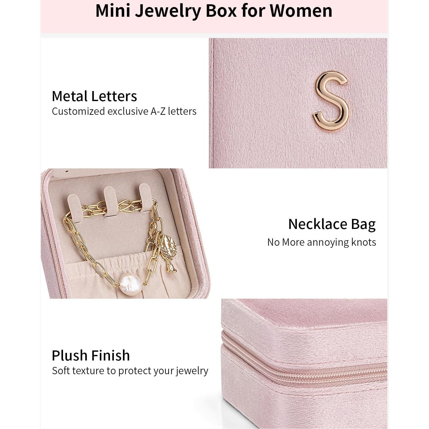 Organizador de Joyería de Viaje Vlando Rosa 10x10x5 cm