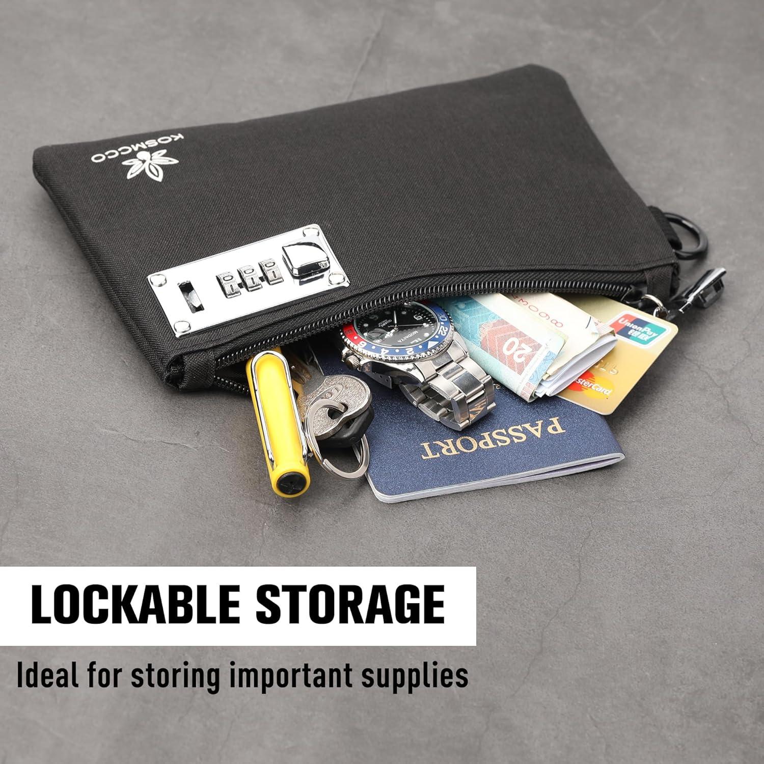 Bolsa de Dinero KOSMCCO con Cerradura 12.7x20.3 cm 2 Pcs