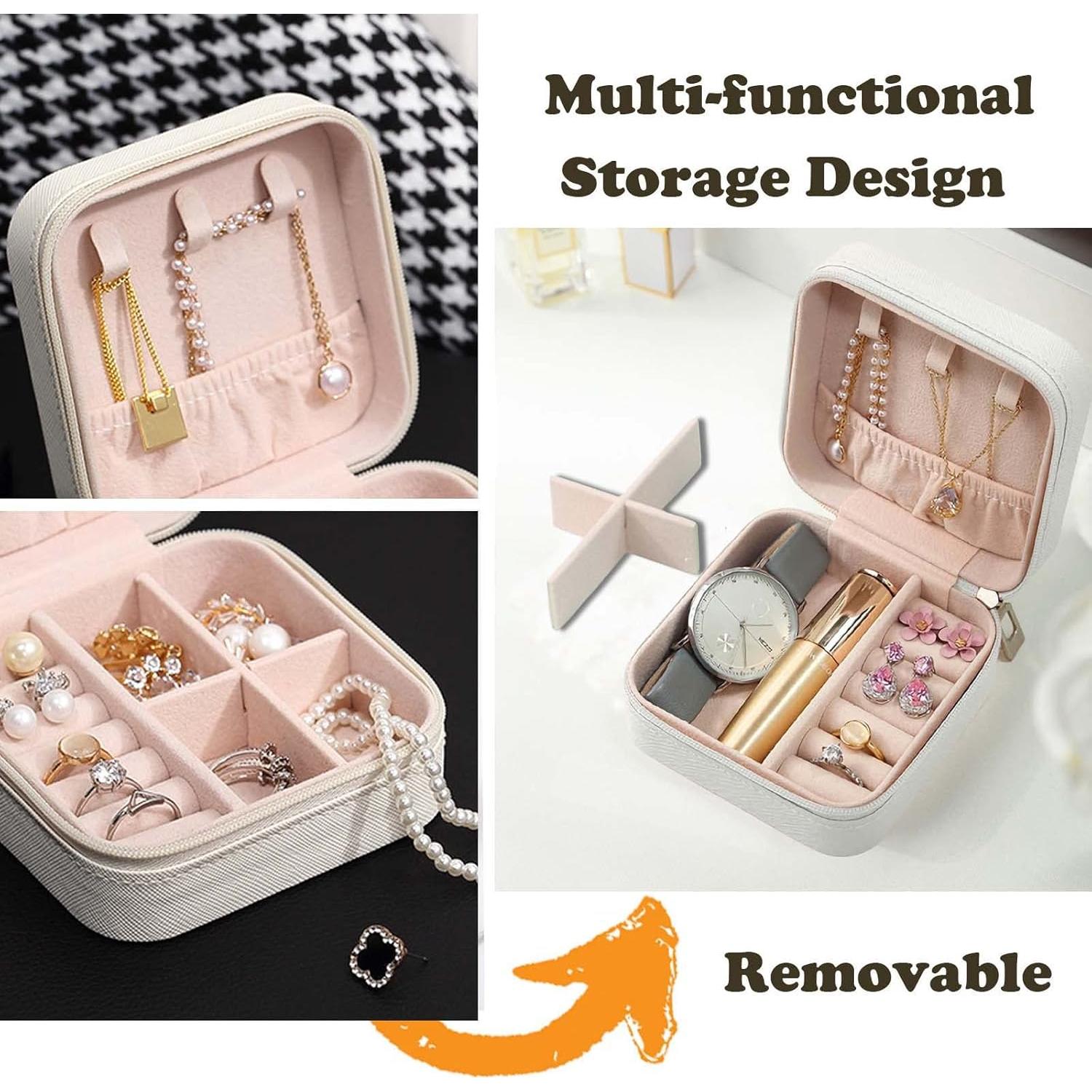 Caja de Joyería de Viaje CIPIDI - 6 Unidades, Cuero PU, 10x10x5 cm