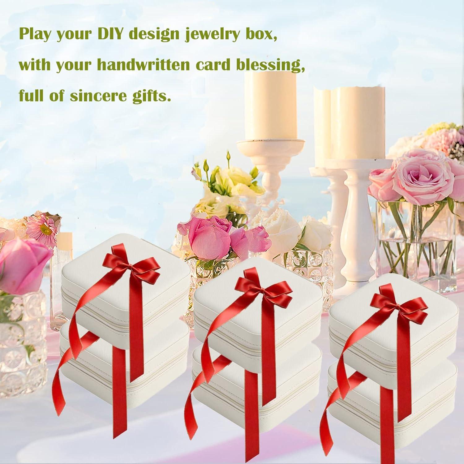 Caja de Joyería de Viaje CIPIDI - 6 Unidades, Cuero PU, 10x10x5 cm