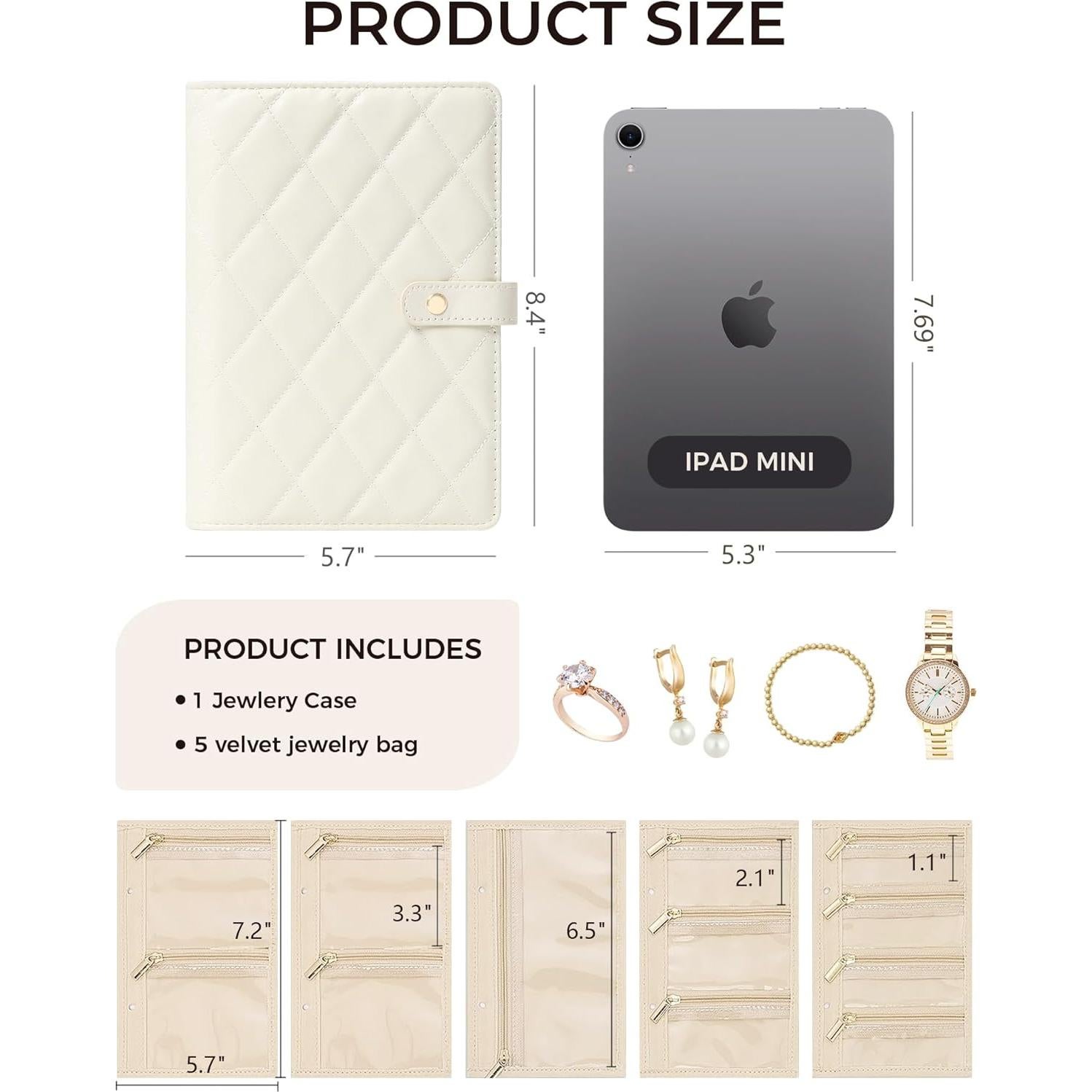 Organizador de Joyería HOMEHIVE Antioxidante Portátil Crema