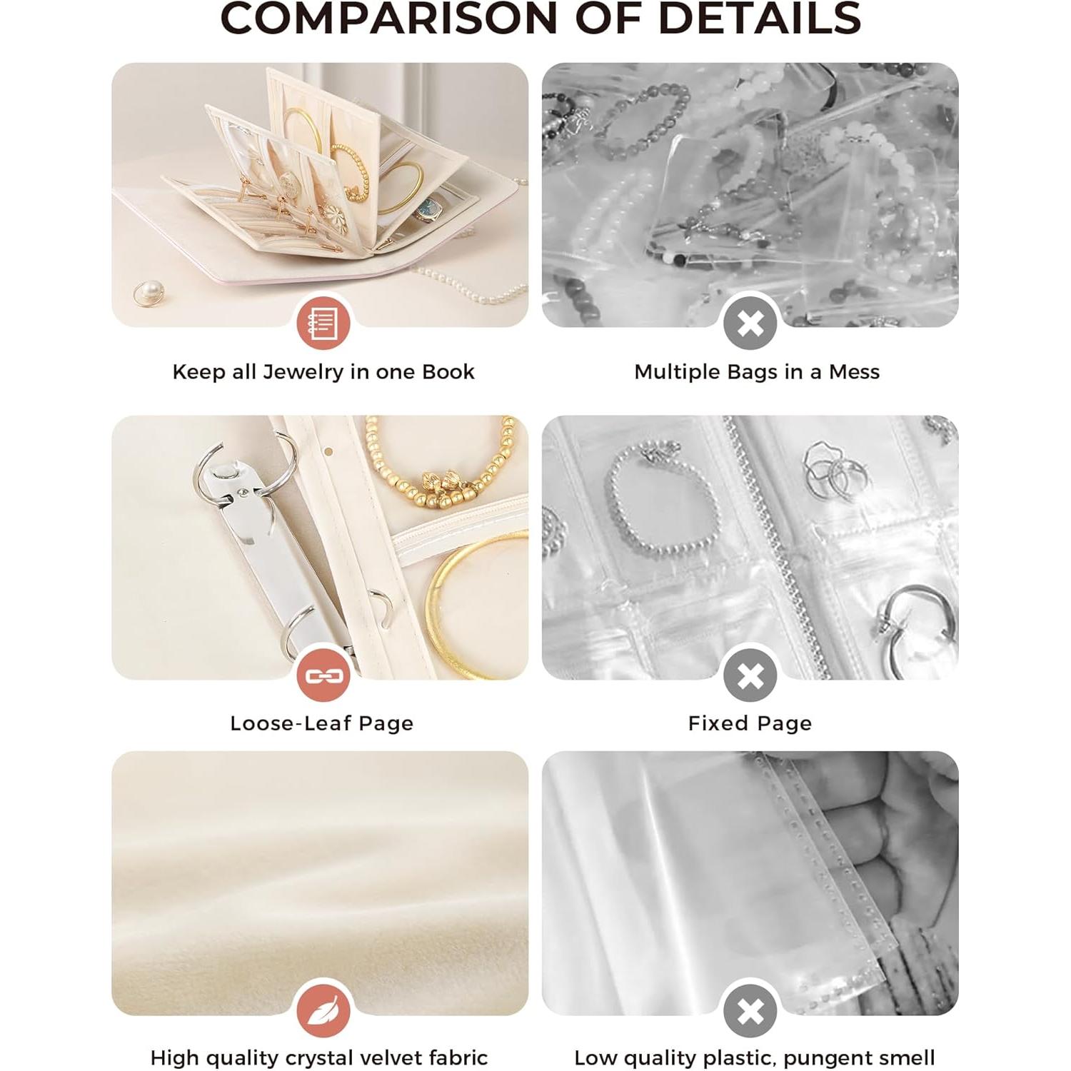 Organizador de Joyería HOMEHIVE Antioxidante Portátil Crema