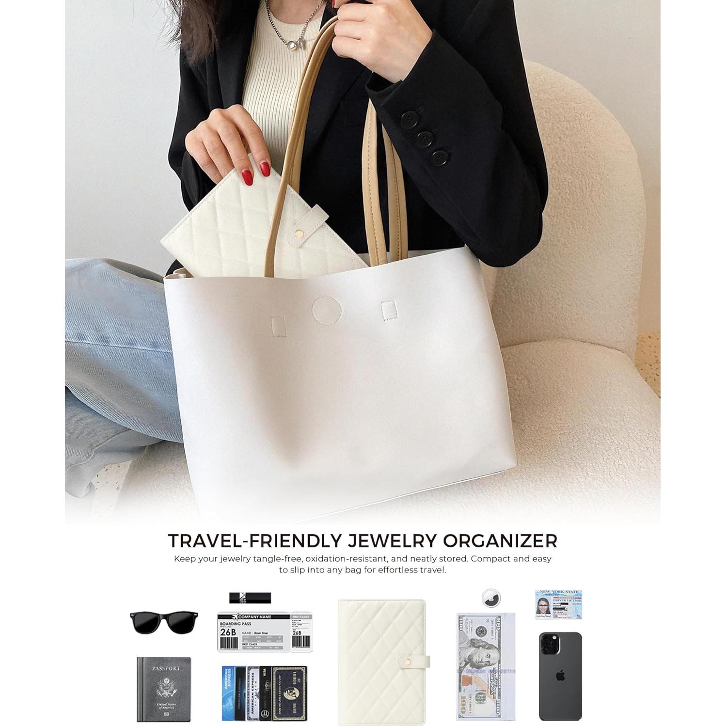 Organizador de Joyería HOMEHIVE Antioxidante Portátil Crema