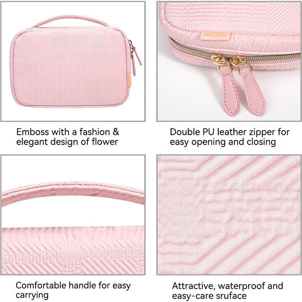 Organizador de Joyería Voova Rosa Claro, Bolsa Portátil Grande