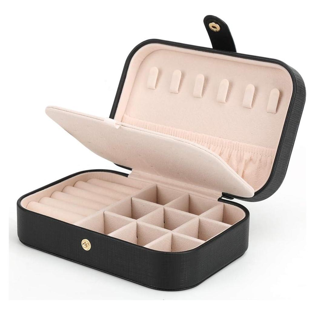 Caja de Joyería Pequeña FEISCON Doble Capa Portátil 16x11x5.5cm