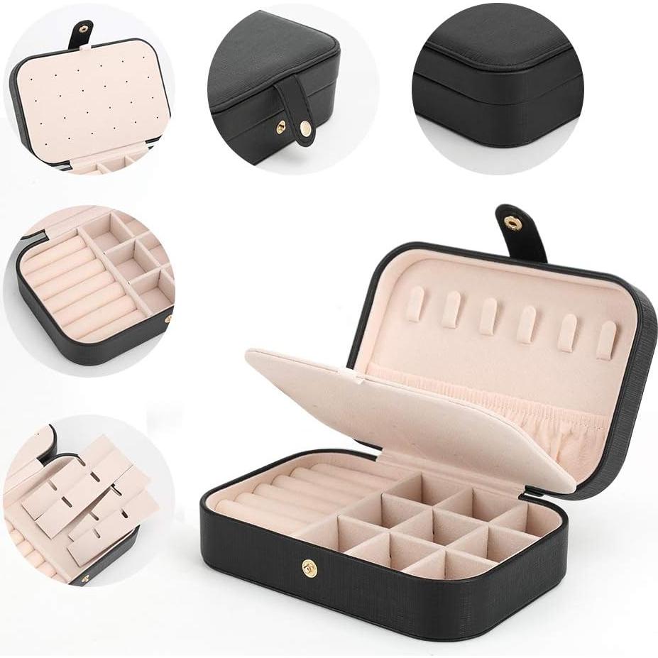 Caja de Joyería Pequeña FEISCON Doble Capa Portátil 16x11x5.5cm