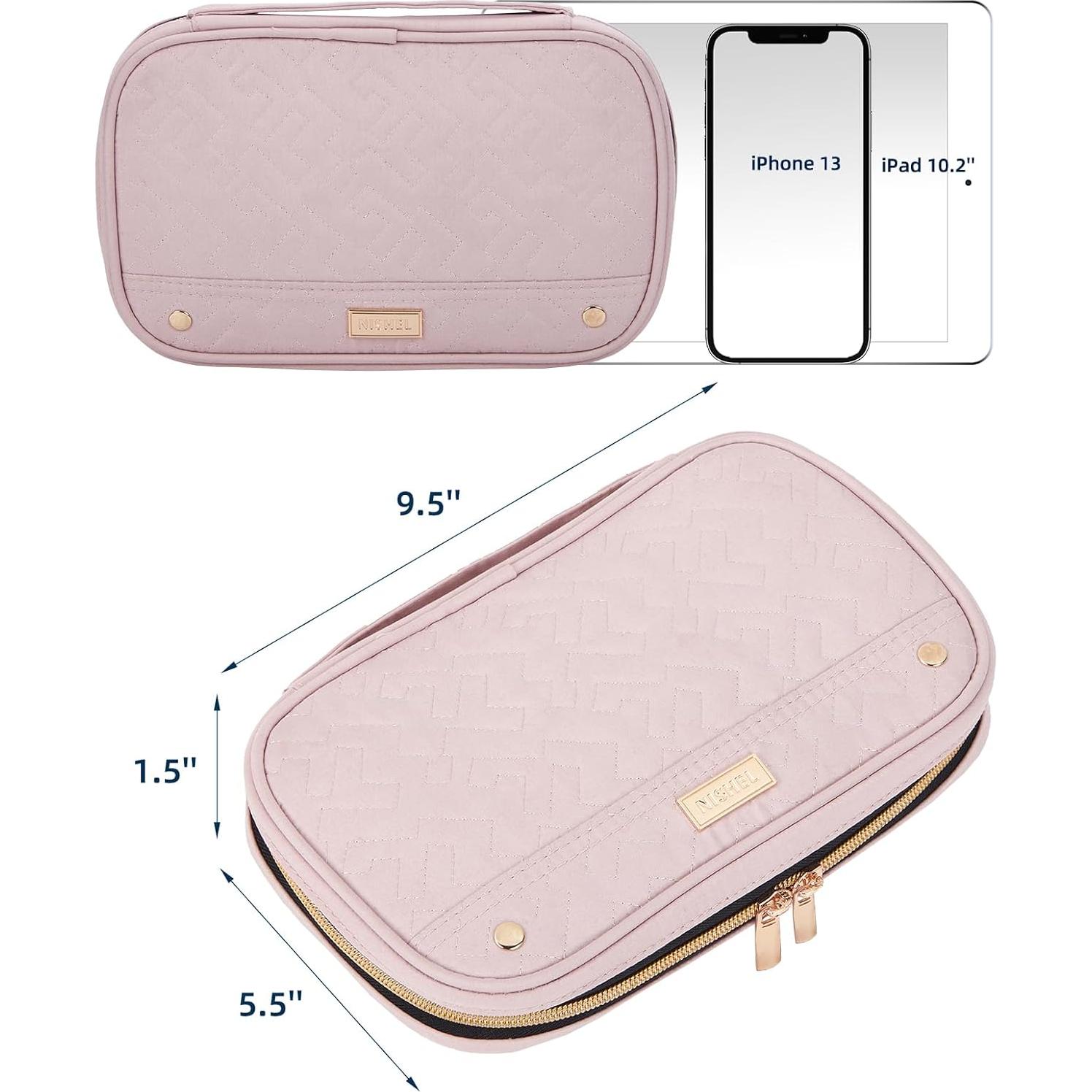 Estuche de Joyería NISHEL Rosa Organizador Compacto 24.1x14cm