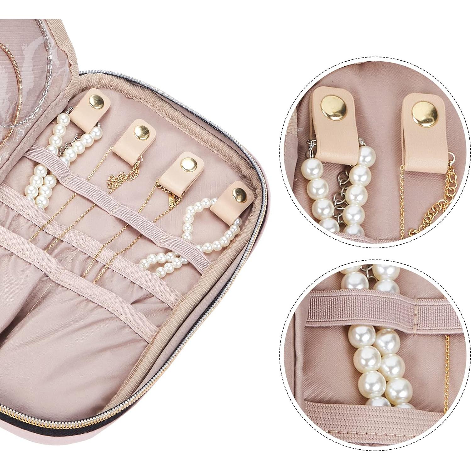 Estuche de Joyería NISHEL Rosa Organizador Compacto 24.1x14cm