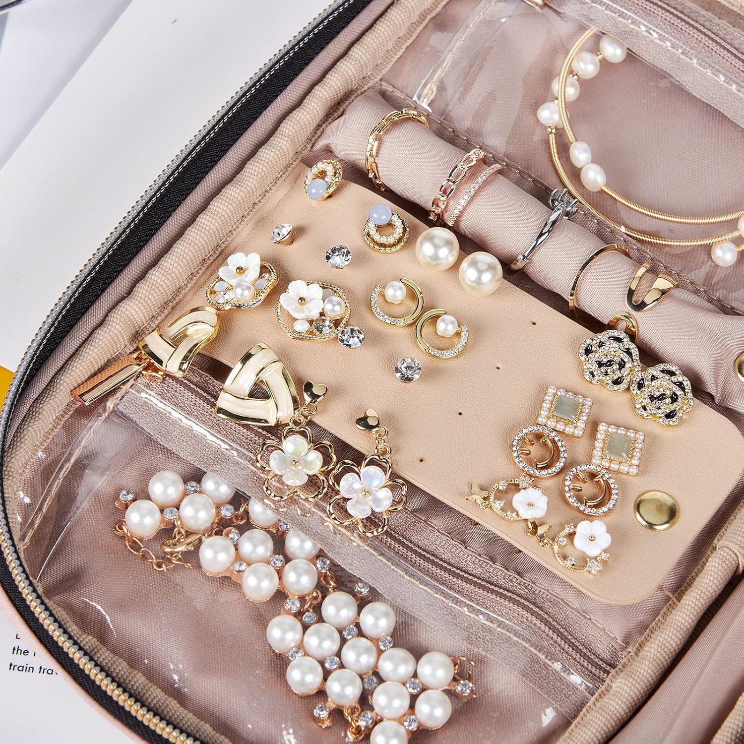 Estuche de Joyería NISHEL Rosa Organizador Compacto 24.1x14cm