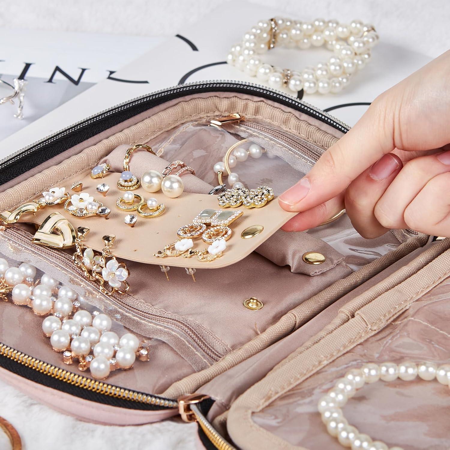 Estuche de Joyería NISHEL Rosa Organizador Compacto 24.1x14cm