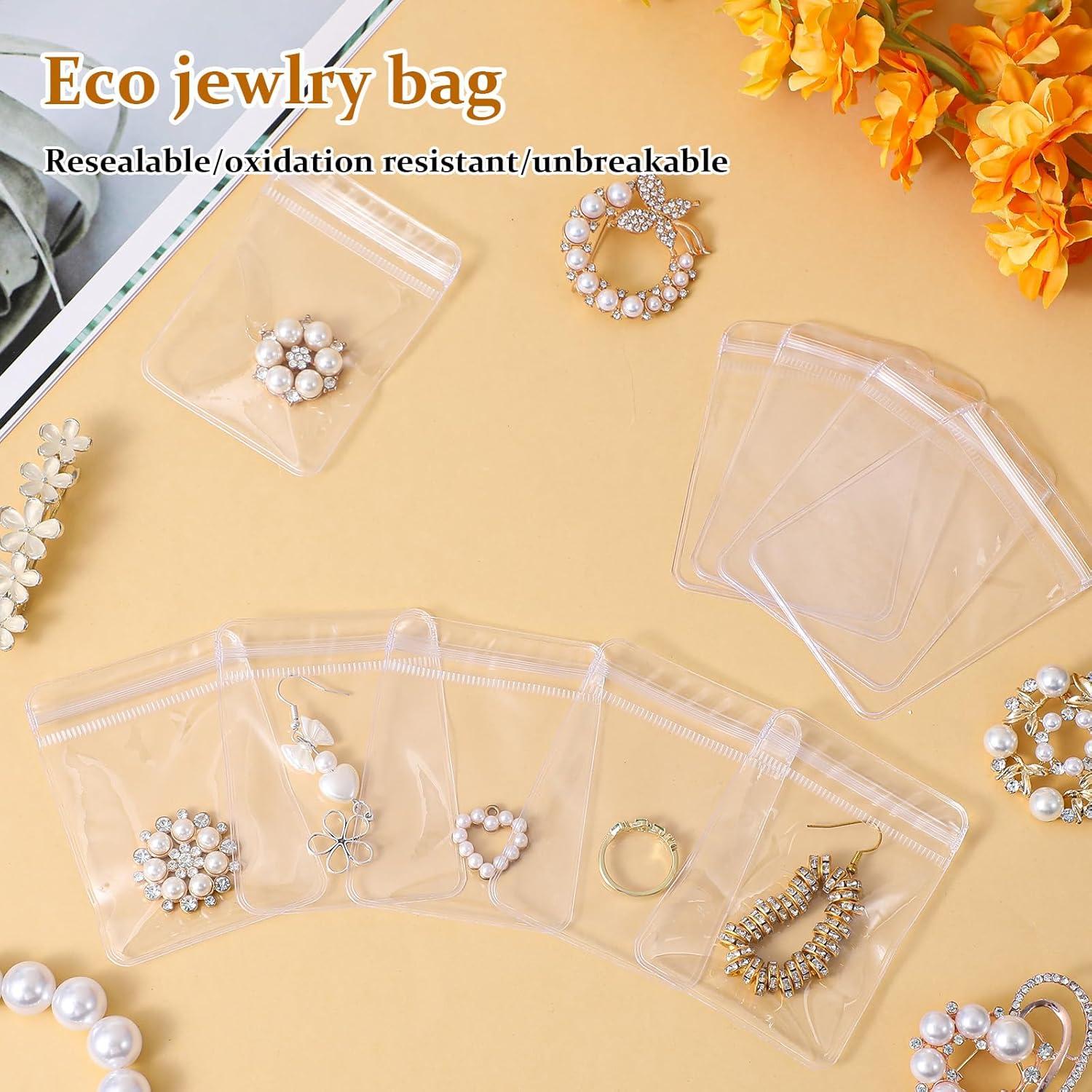 20 Bolsas de Joyería Antitarnish PVC Ymapinc 6x8 cm Transparente