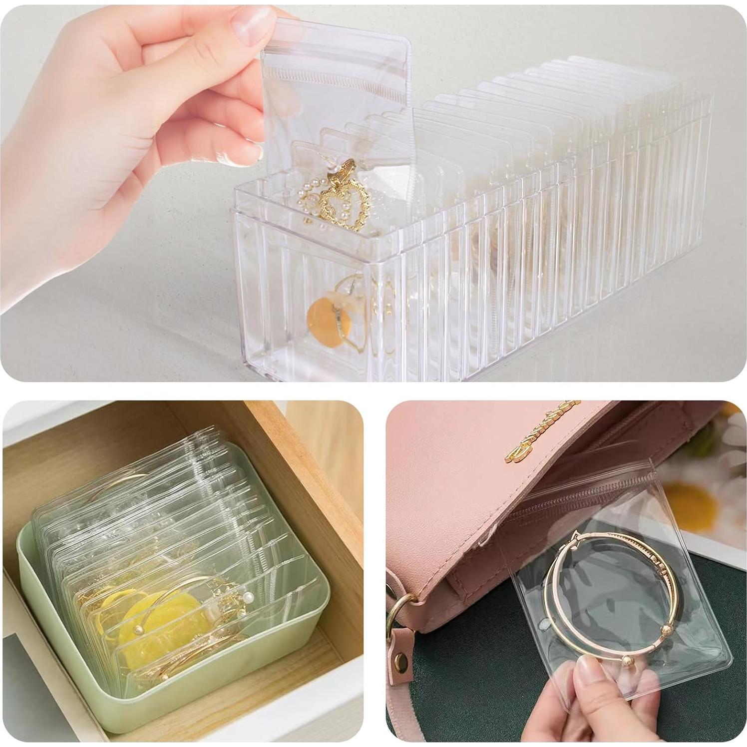 20 Bolsas de Joyería Antitarnish PVC Ymapinc 6x8 cm Transparente