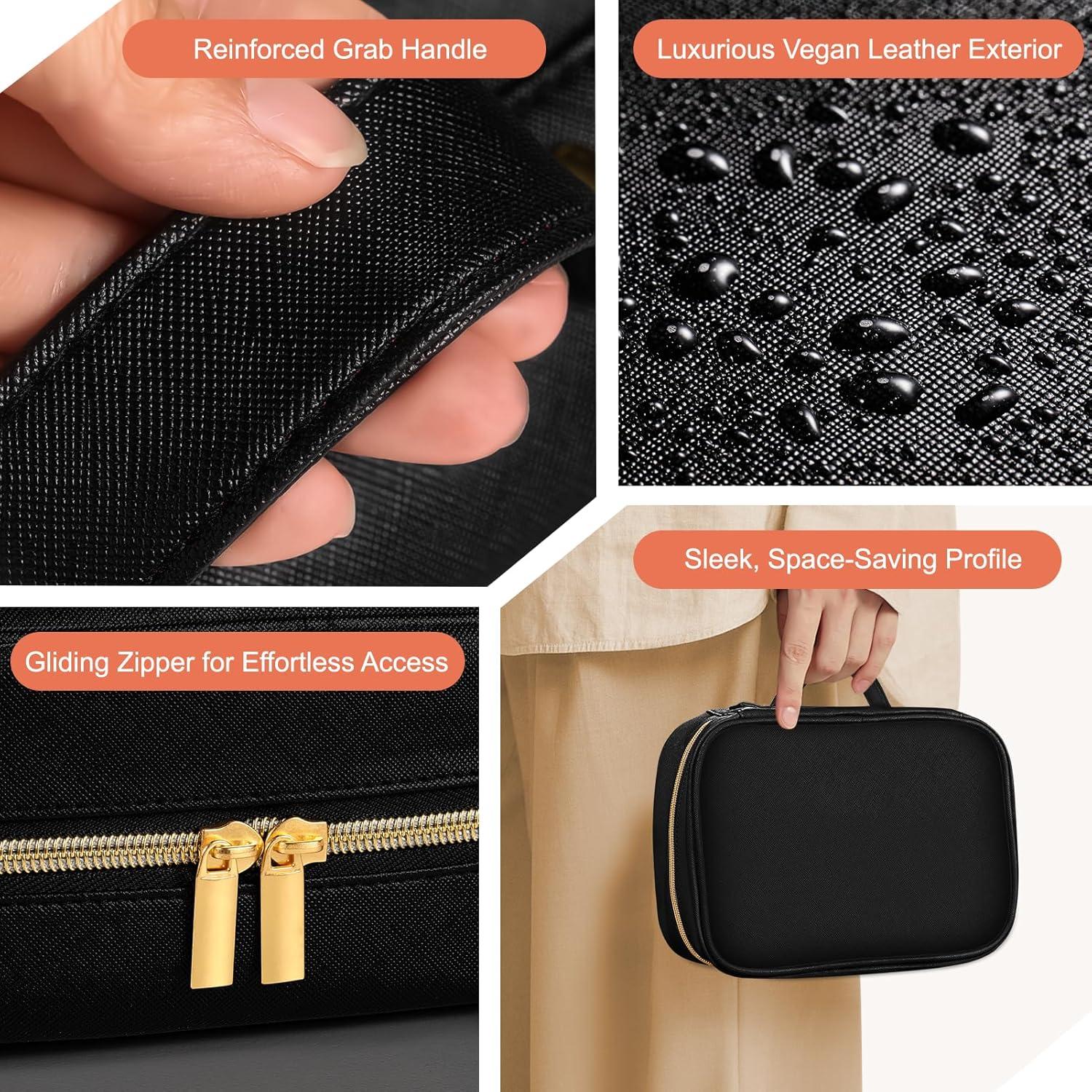 Organizador de Joyas de Viaje KPWEPK Negro - Estuche Portátil