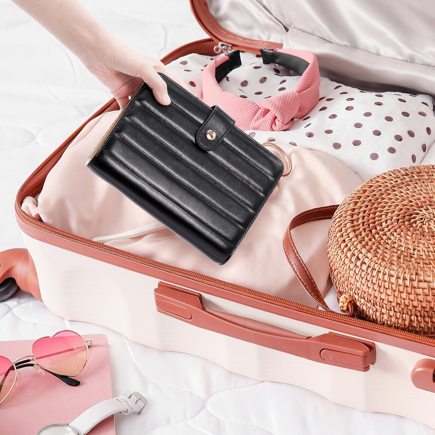 Organizador de Joyería de Viaje Lolalet Negro con Espejo