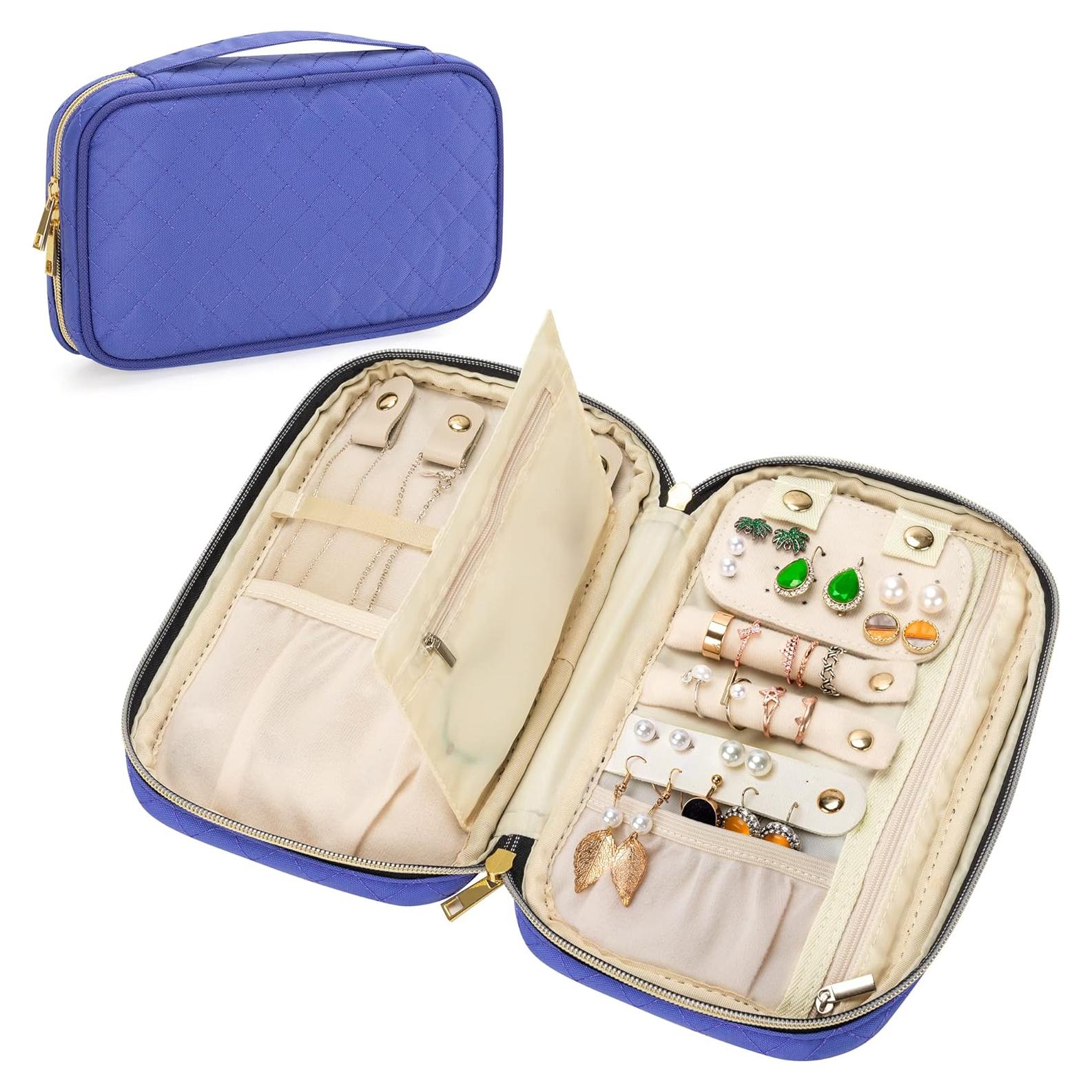 Estuche de Joyería de Viaje Teamoy Mediano Púrpura Acolchado