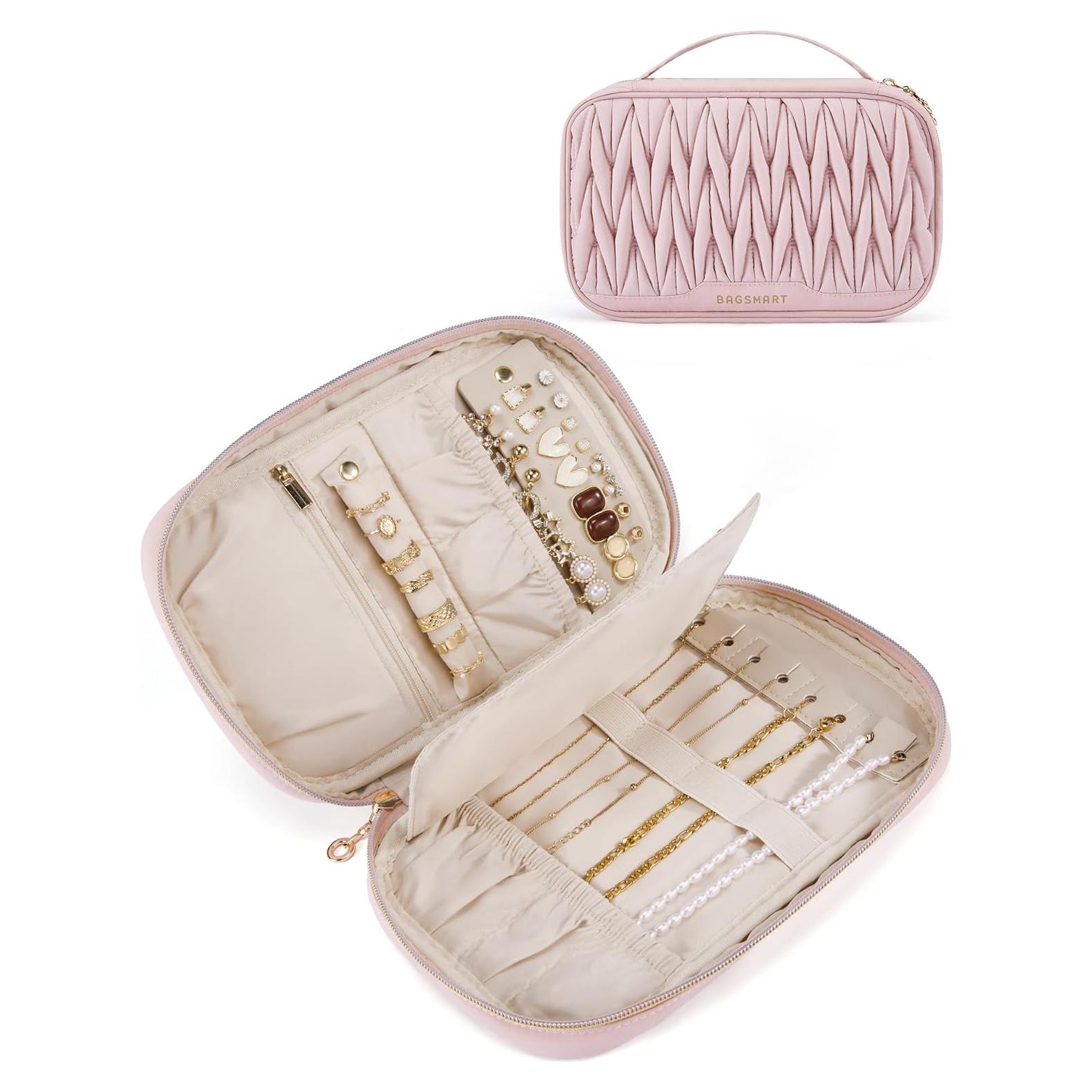 Estuche de Viaje para Joyería BAGSMART Rosa 24.9x15.5cm