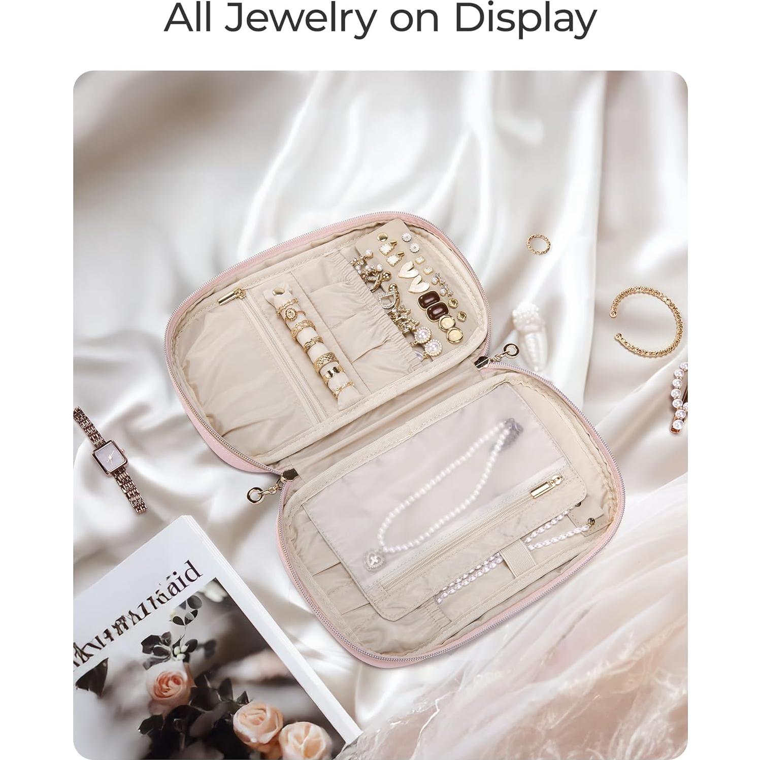 Estuche de Viaje para Joyería BAGSMART Rosa 24.9x15.5cm