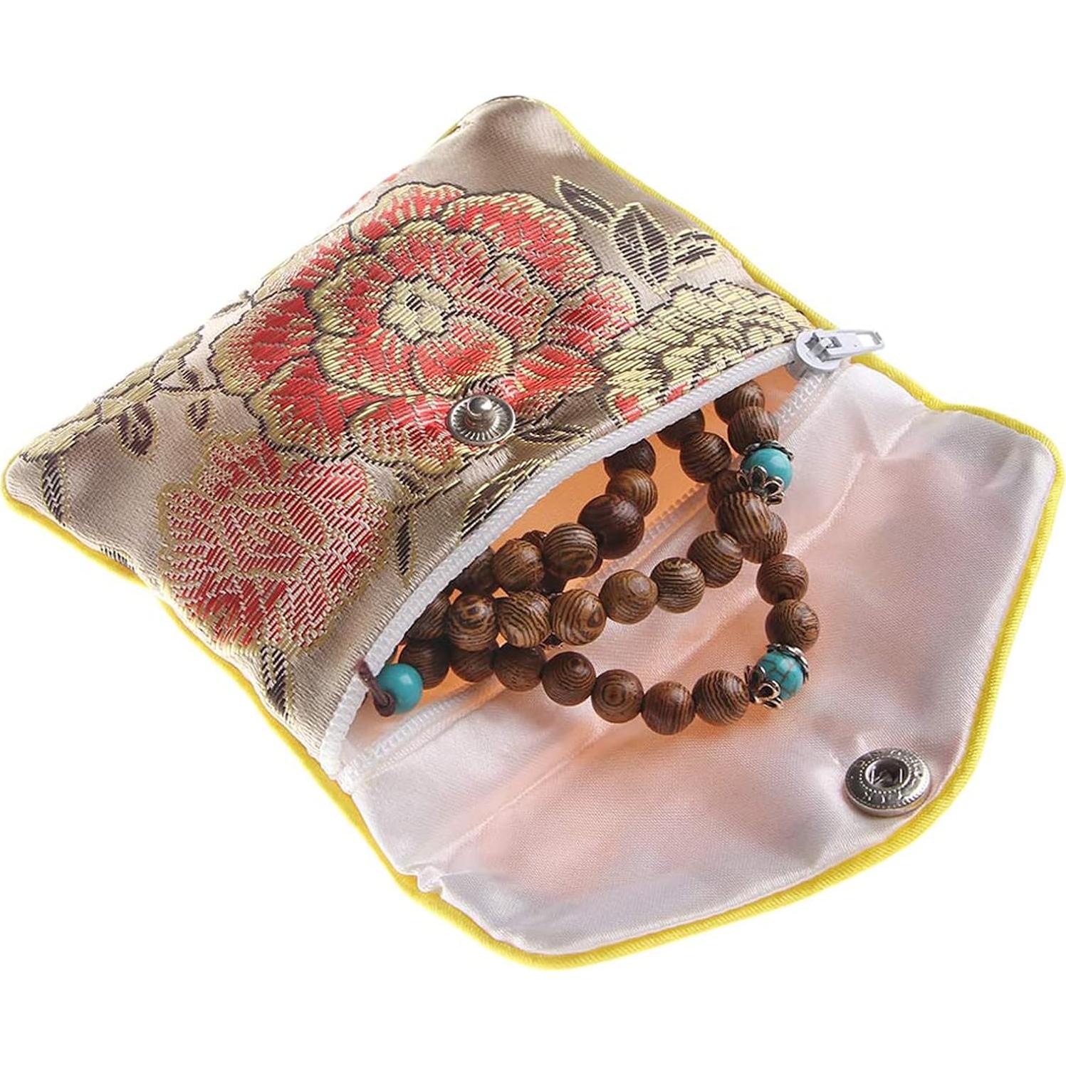 Bolsas de Joyería Baitaihem 9 Piezas Seda Multicolor