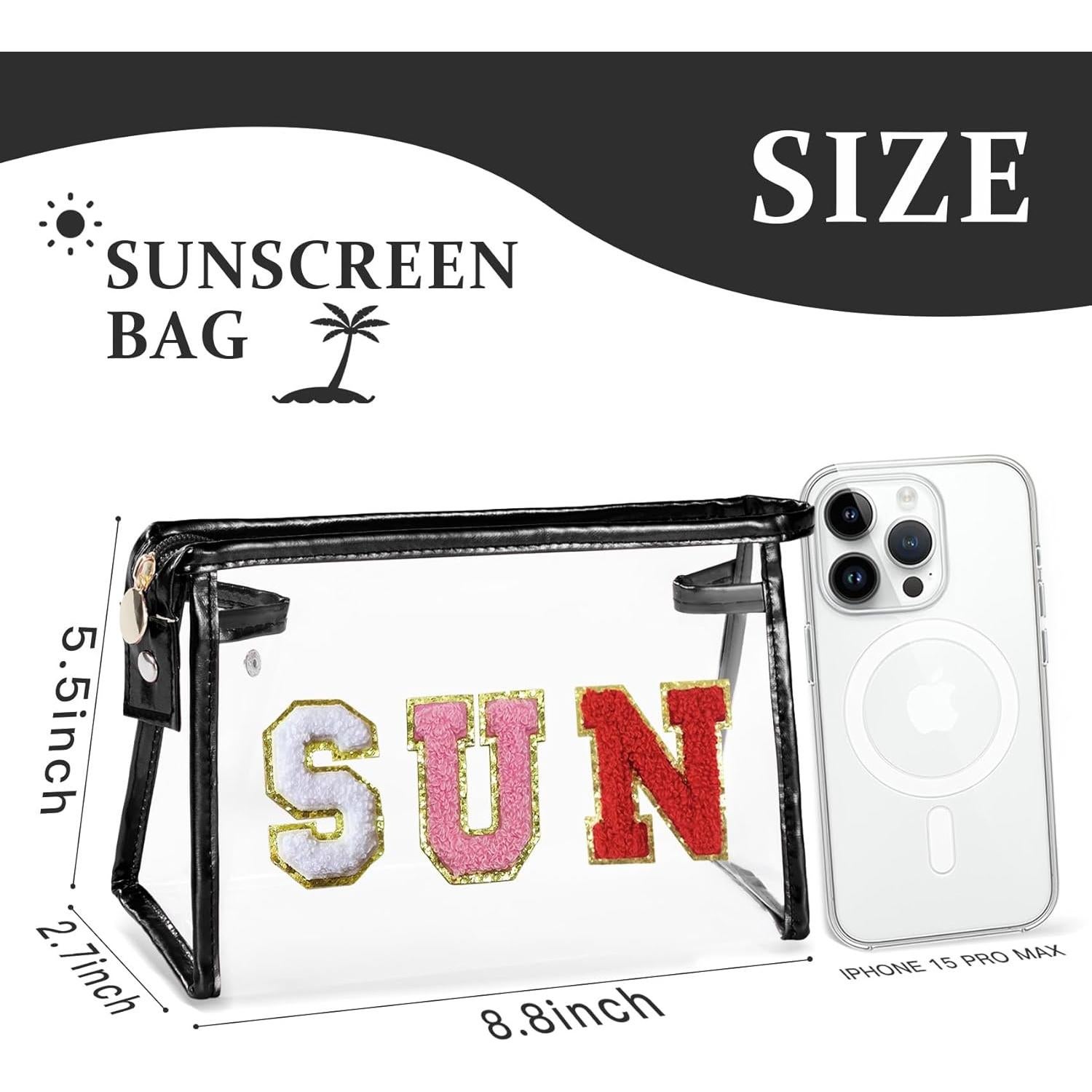 Bolsa de Maquillaje Transparente COSHAYSOO 22.5x7x14 cm