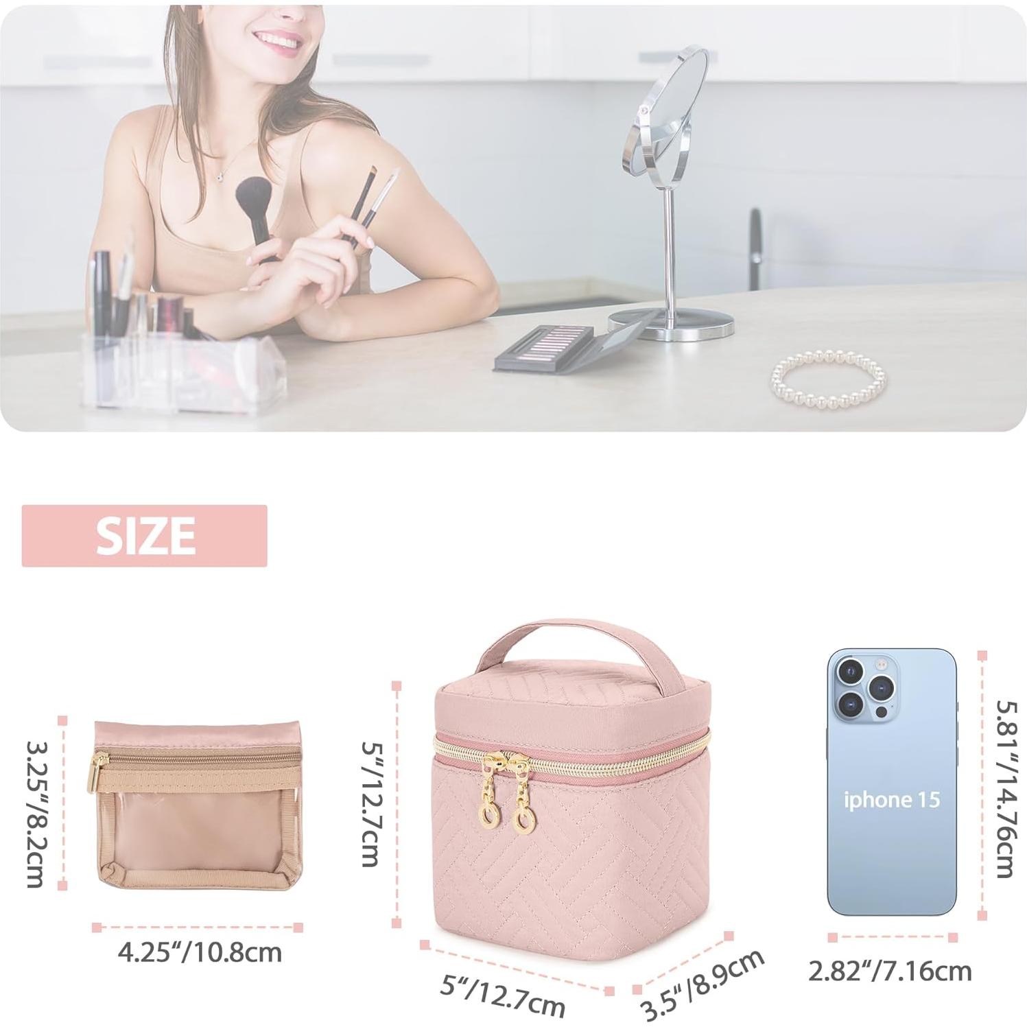 Organizador de Joyería Teamoy Rosa Acolchada con 6 Bolsas