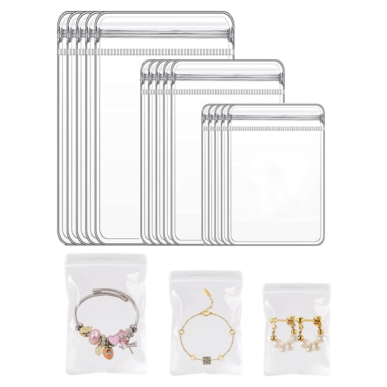 Organizador de Joyería Croshuki 30pcs 3 Tamaños PVC Transparente