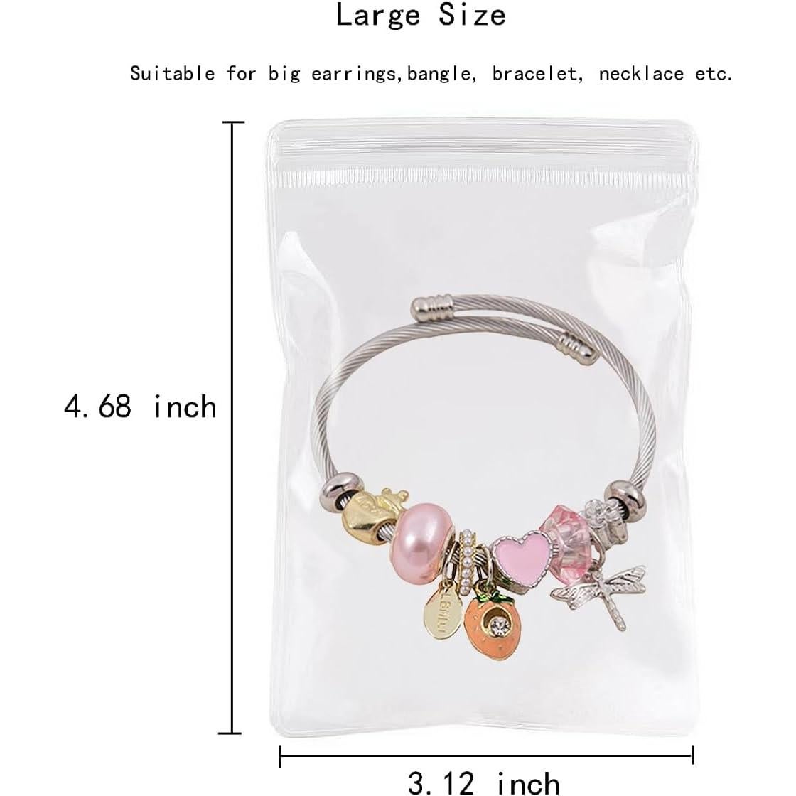 Organizador de Joyería Croshuki 30pcs 3 Tamaños PVC Transparente