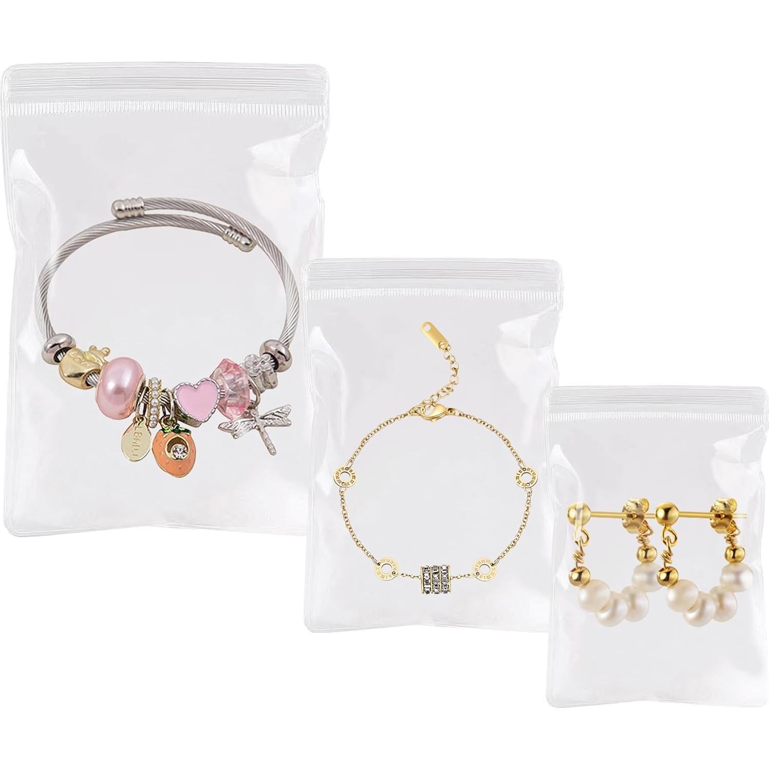 Organizador de Joyería Croshuki 30pcs 3 Tamaños PVC Transparente