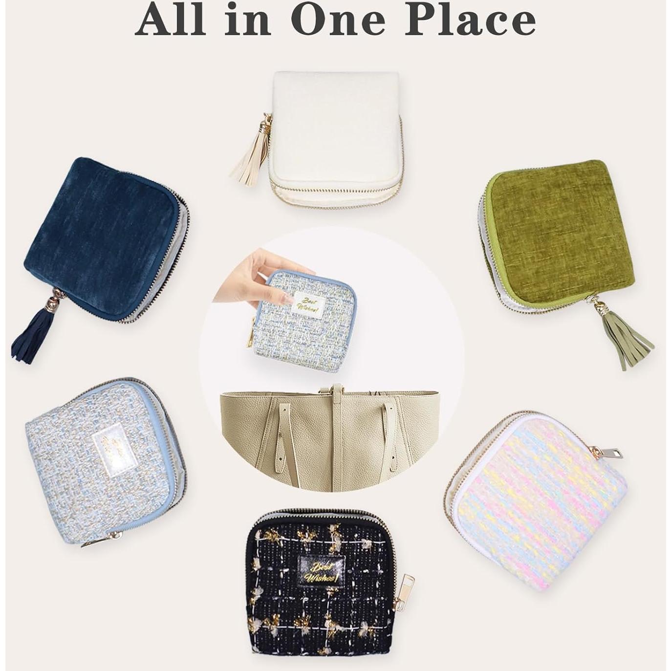 Organizador de Joyas de Viaje Stratalife Verde 11.5x11.5 cm