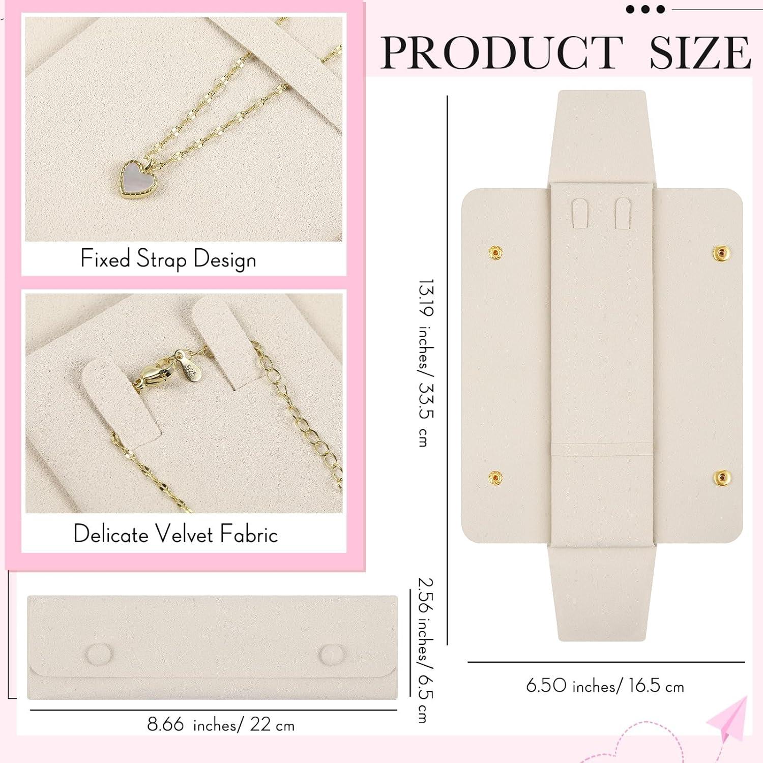 6 Fundas de Collar de Microfibra Remuuly para Viaje - Organizador de Joyería