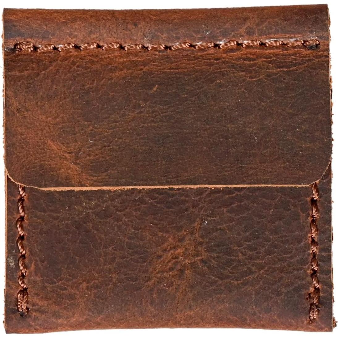 Estuche de Anillo de Boda CestAntiQ Cuero Marrón Hecho a Mano