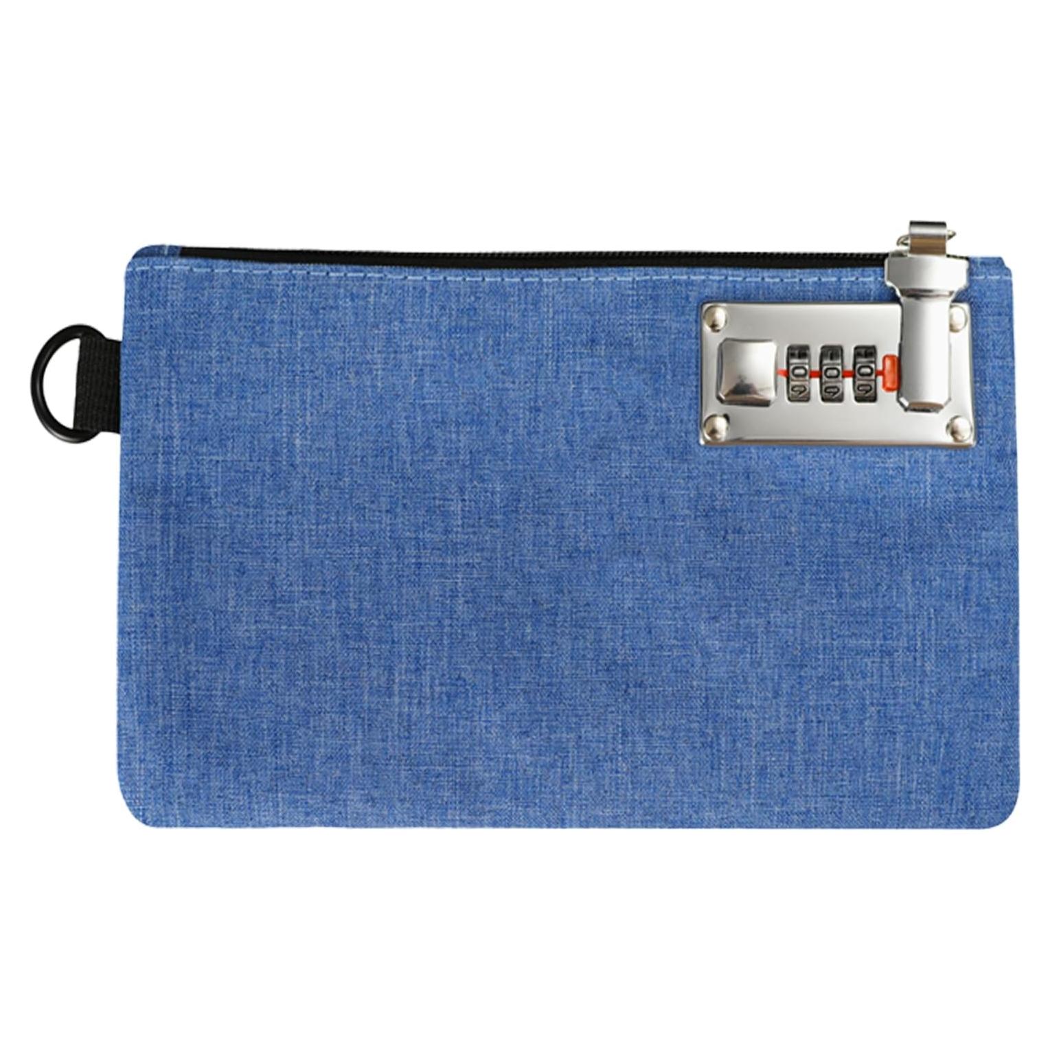 Bolsa de Dinero Bloqueable GEEDUD 12.7x20.3 cm Nylon Azul