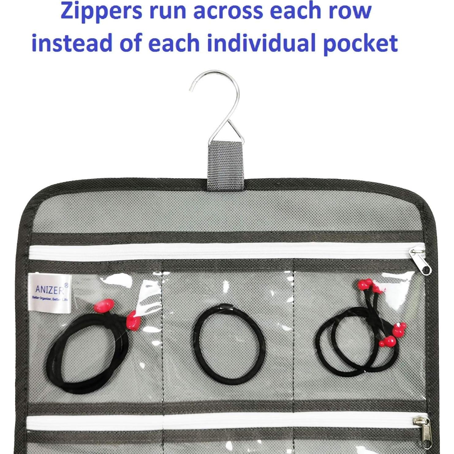 Organizador de Joyería Colgante ANIZER Gris 10 Bolsillos