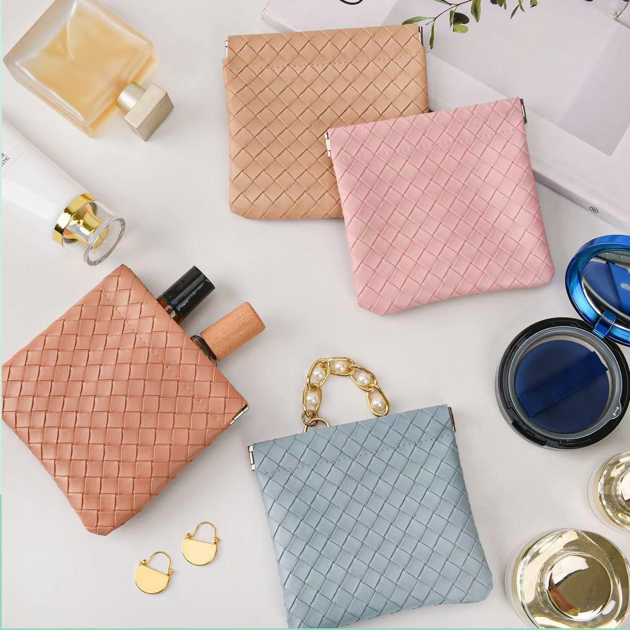 Estuche de Maquillaje Mini 4PCS Cuero Impermeable Multicolor