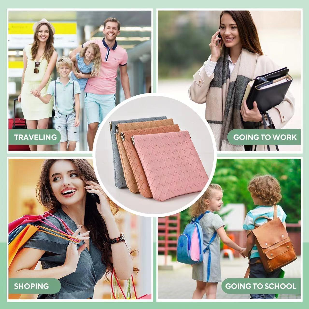 Estuche de Maquillaje Mini 4PCS Cuero Impermeable Multicolor