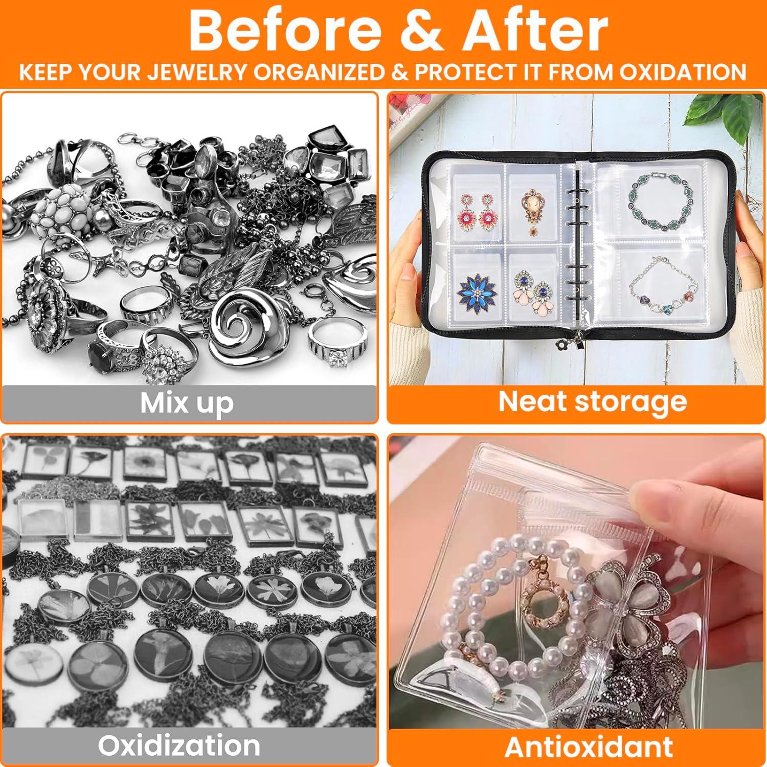 Estuche de Joyería de Viaje ChezMax Negro C 128 Compartimentos