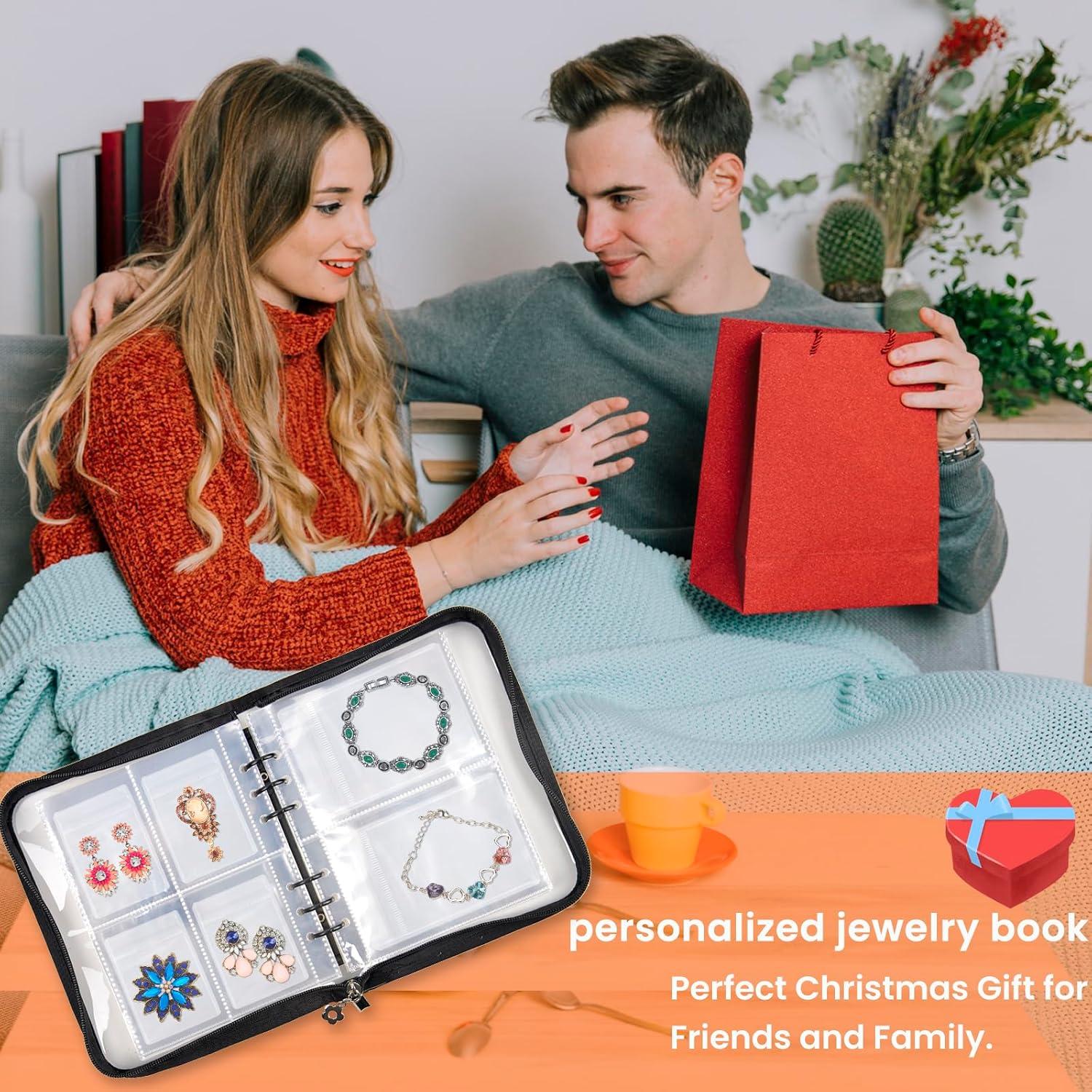 Estuche de Joyería de Viaje ChezMax Negro C 128 Compartimentos