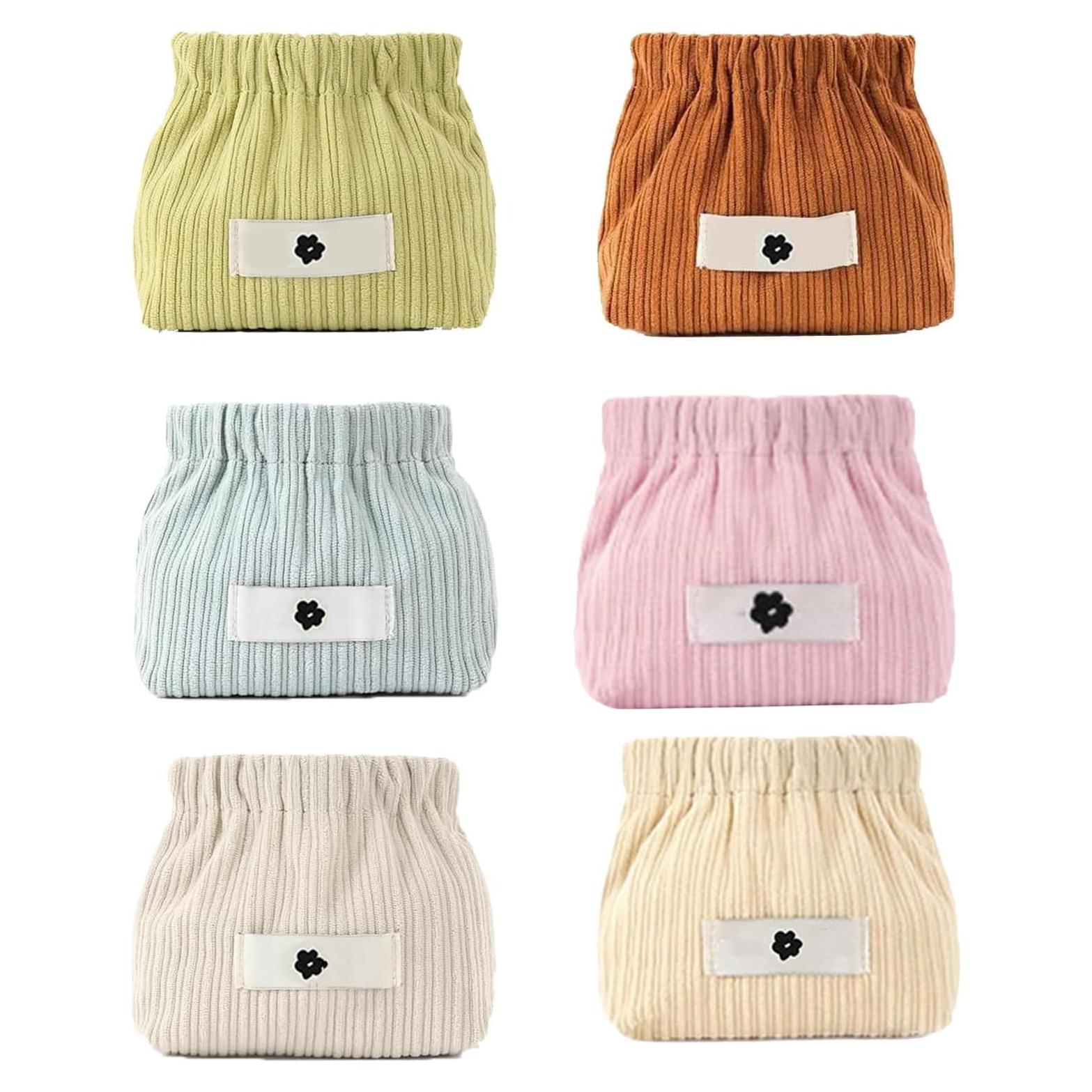 Bolsa de Almacenamiento Elástica Corduroy 6PCS - Organizador Cosmético