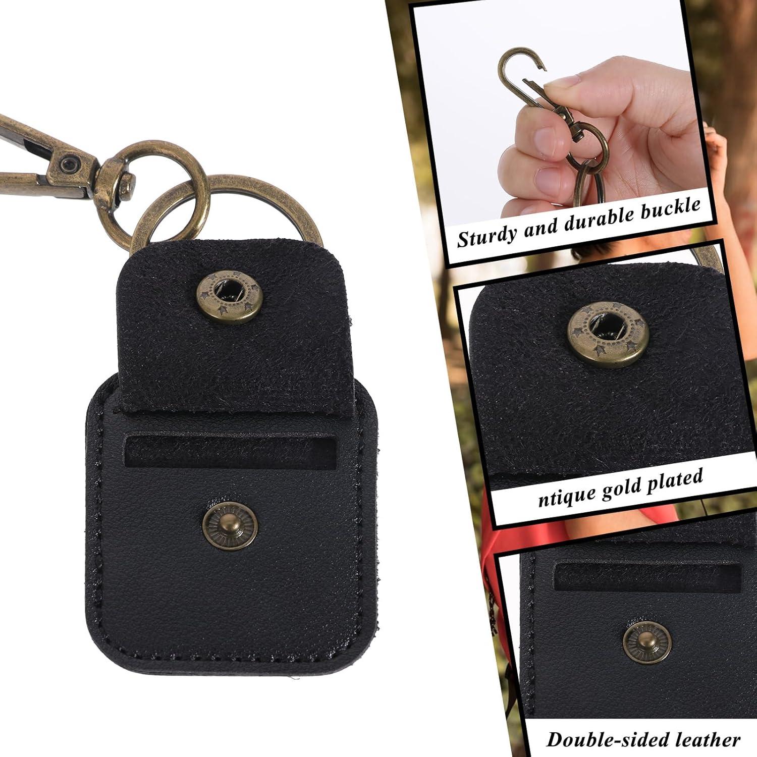 Porta Anillos de Cuero InnoHHustle Negro Portátil 14.2x11.7 cm