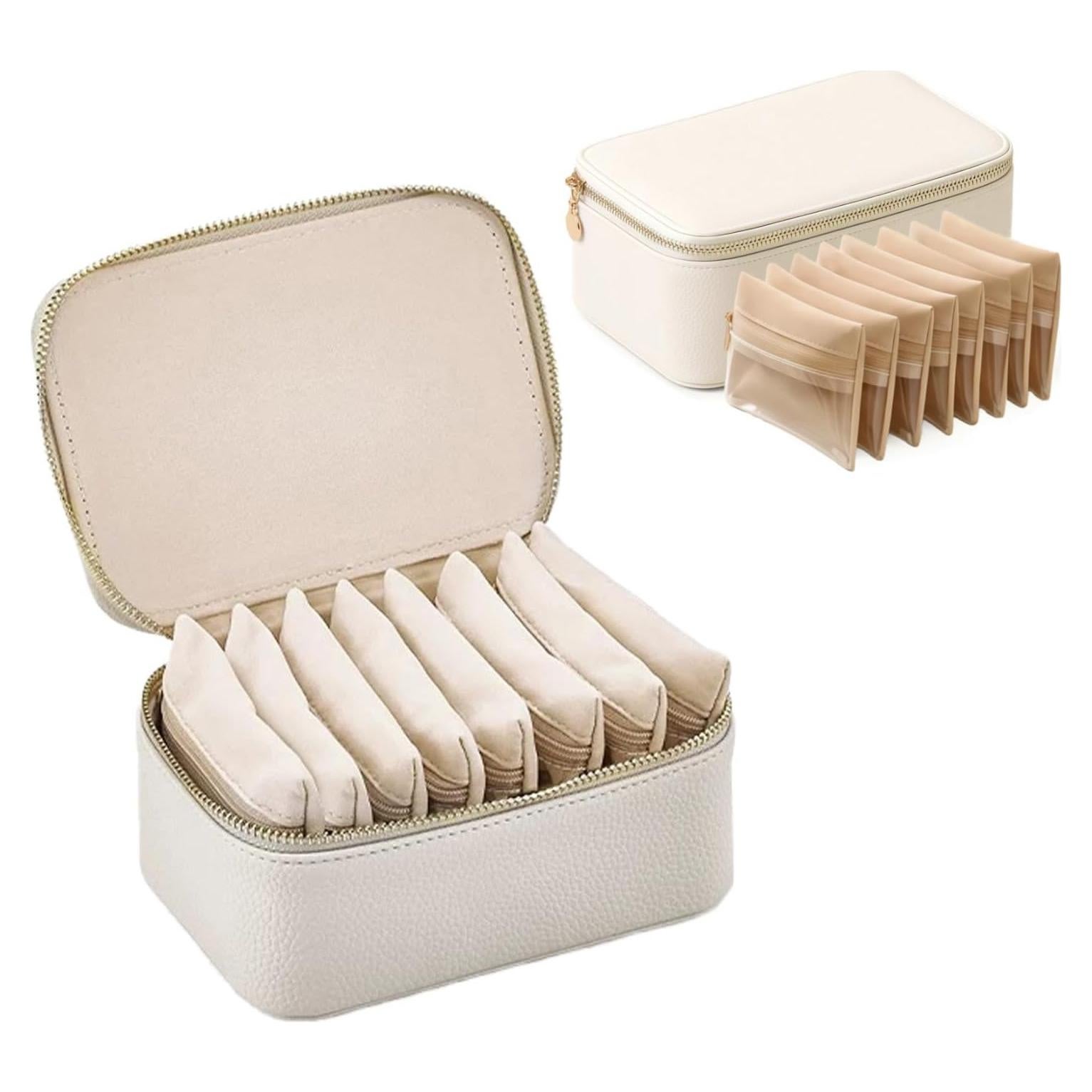 Organizador de Joyería de Viaje Jeonnfp con 8 Bolsas Terciopelo