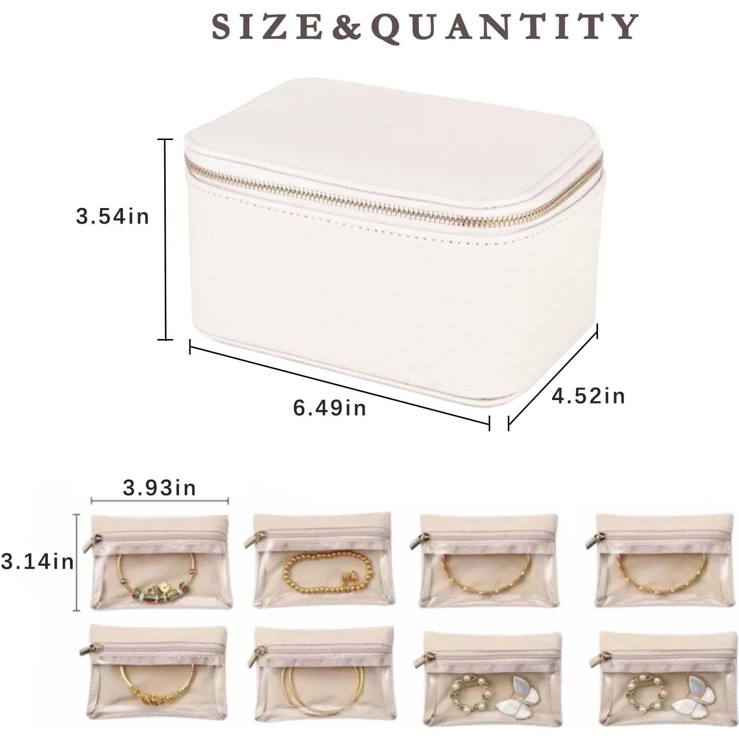 Organizador de Joyería de Viaje Jeonnfp con 8 Bolsas Terciopelo